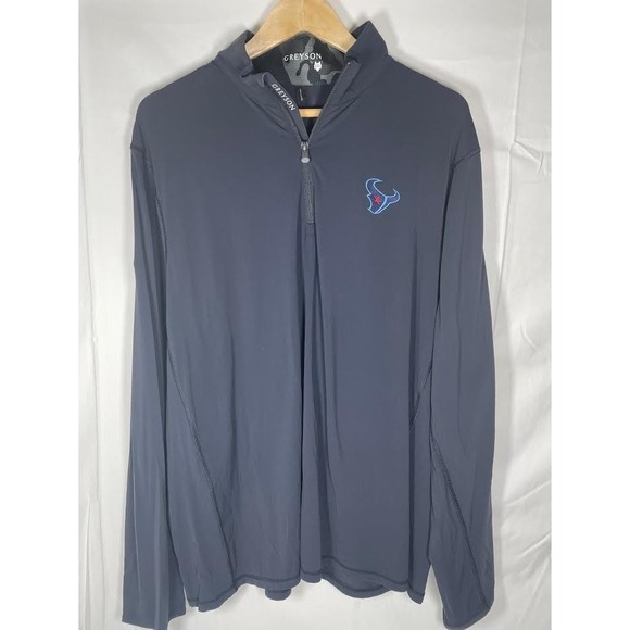 HOUSTON TEXANS GREYSON TATE 1/4 ZIP PULLOVER – MEN'S 2XL – RARE MISPRINT EDITION